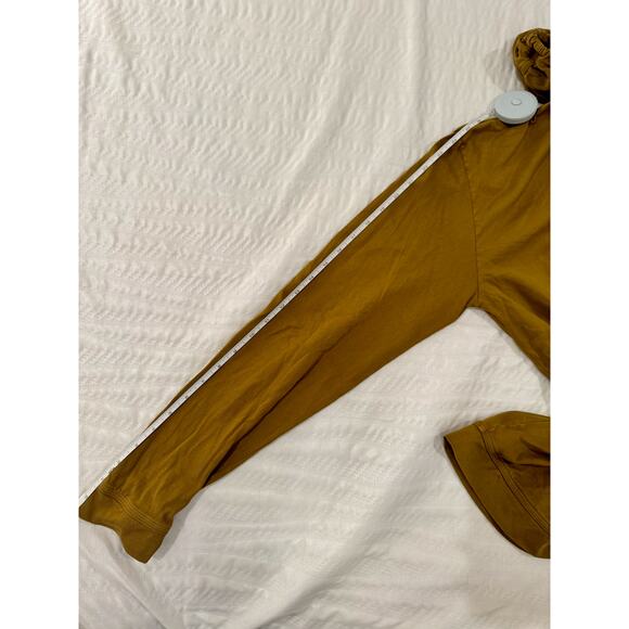 Lacoste Mustard Yellow Hoodie Men's 4 100% Cotton Devanlay Quiet Luxury - Picture 4 of 13